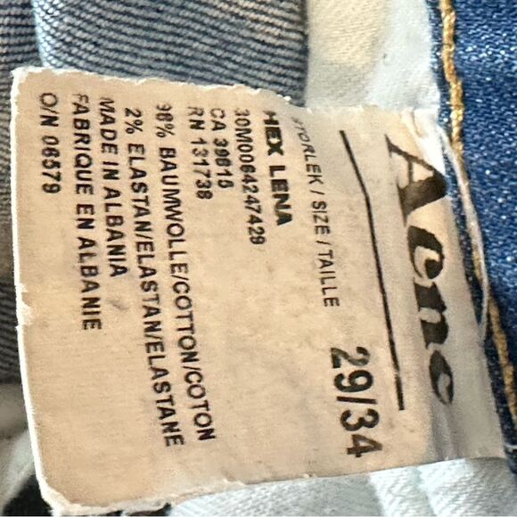 Acne Hex Lena Slim Straight Jeans | Size 29 - Picture 5 of 7